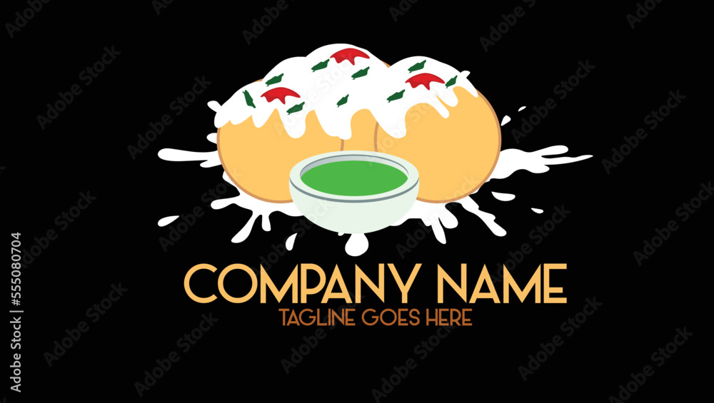 Fototapeta premium Dahi vada logo vector