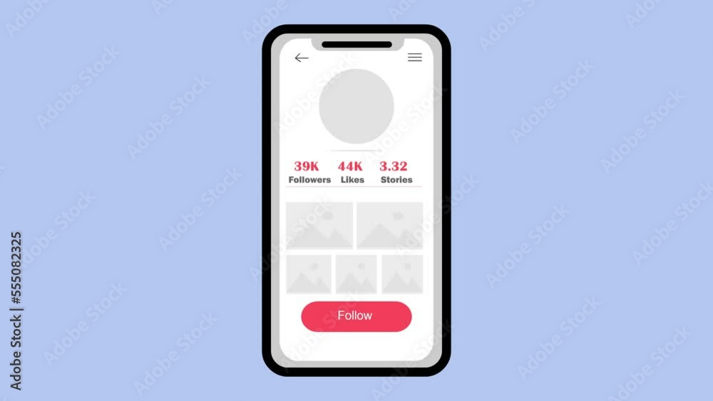 Social media likes follow counter mobile screen animation 4k Social media likes follow counter mobile screen animation 4k