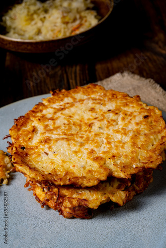 Fototapeta Naklejka Na Ścianę i Meble -  Fuczki - sauerkraut pancakes from Bieszczady