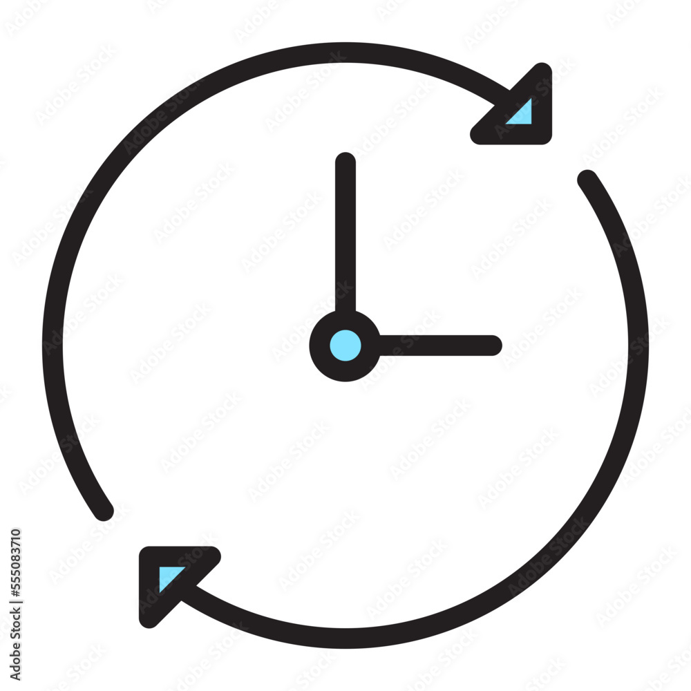 Illustration of Clock design Icon Illustration of Clock design Icon