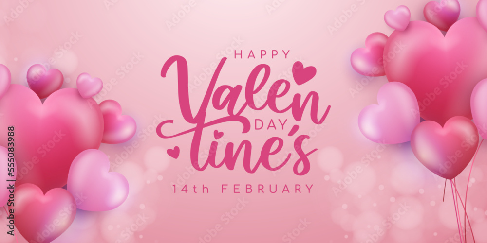 Beautiful banner valentine's day vector design