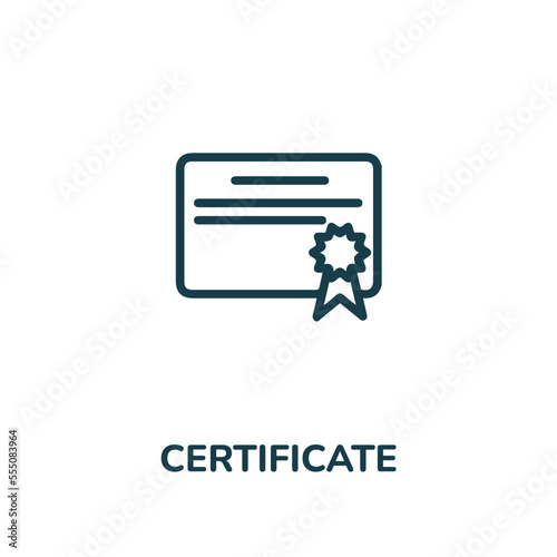 certificate icon vector. achievement icon vector symbol illustration. modern simple vector icon for your design. diploma icon vector 