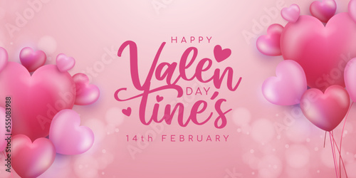 Beautiful banner valentine's day vector design © GatotkacaArt