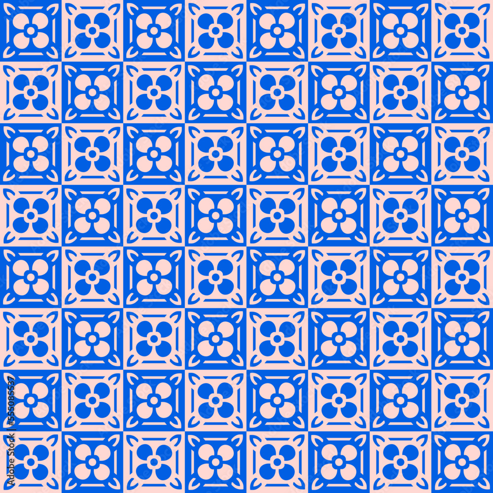 Seamless Flower in Square Pattern or Background Seamless Flower in Square Pattern or Background