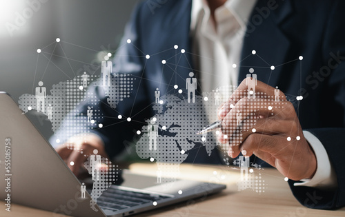 Foto Modern online technology to simplify HR systems