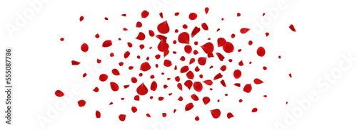 Wallpaper Mural Red Peach Fly Vector Panoramic White Background. Torontodigital.ca
