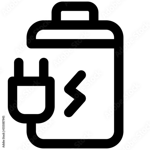battery charge line icon