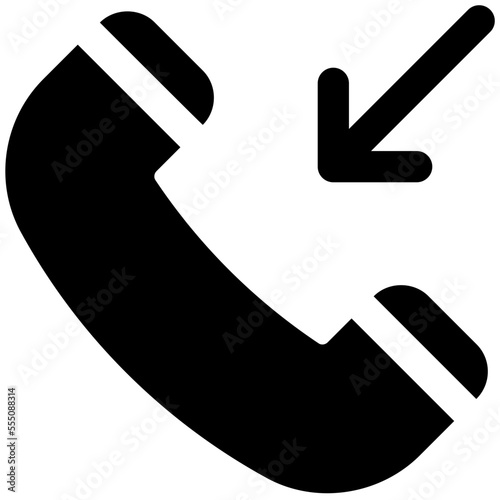 incoming call glyph icon