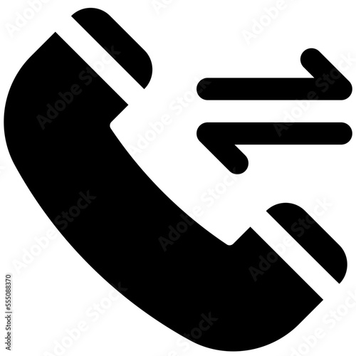 phone receiver glyph icon