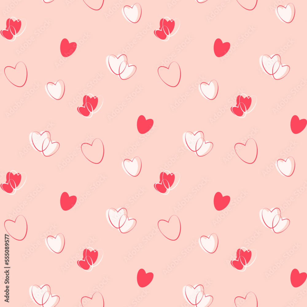 seamless pattern with hearts
