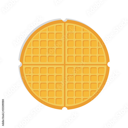 waffles on a white background