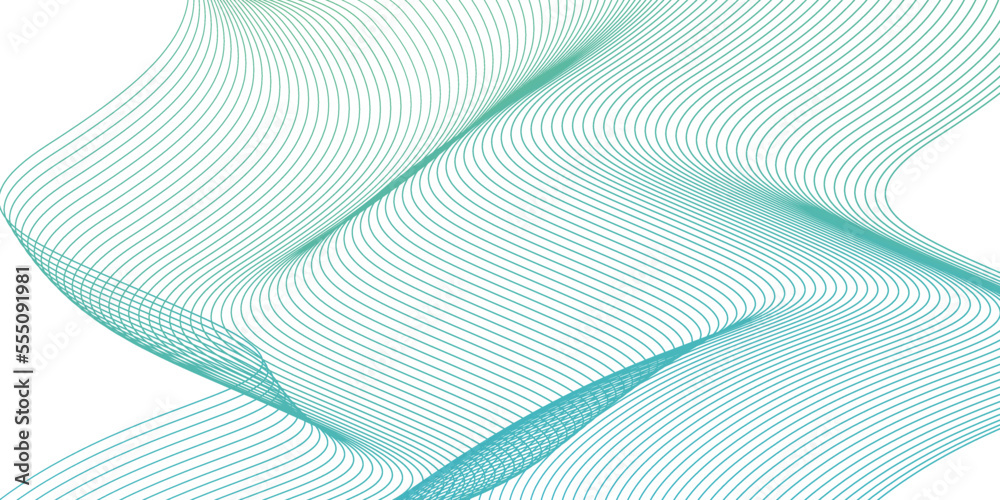 Naklejka premium Abstract blue background . Background with lines . Blue wave line illustration design . Used to business , wallpaper , any content . 