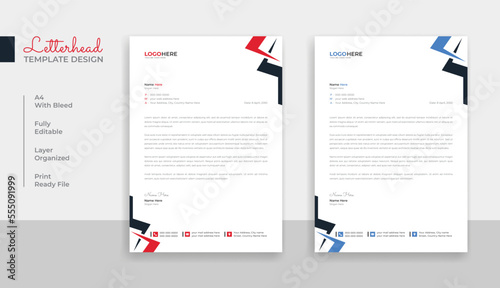 Real estate business letterhead template design