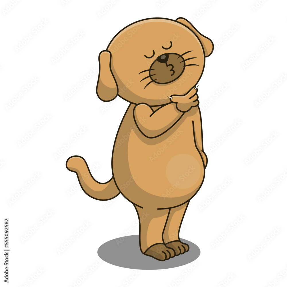Fototapeta premium dog pose swag cute cartoon vector