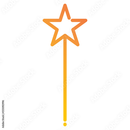 Illustraiton of Star Wand design Icon