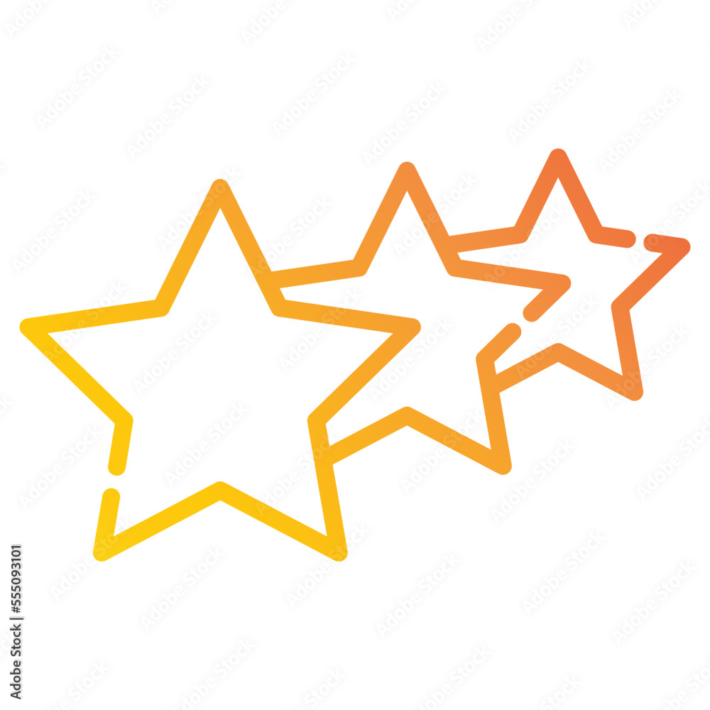 Illustration of Rating Star design Icon Illustration of Rating Star design Icon