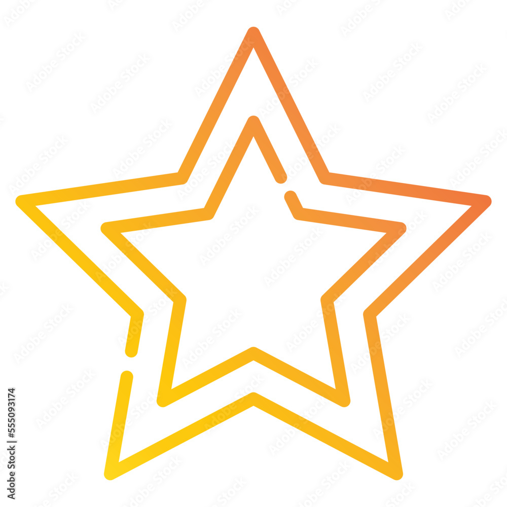 Illustration of Medal Star design Icon Illustration of Medal Star design Icon