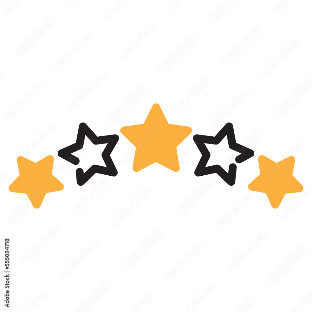 Illustration of Rating Star design Icon Illustration of Rating Star design Icon