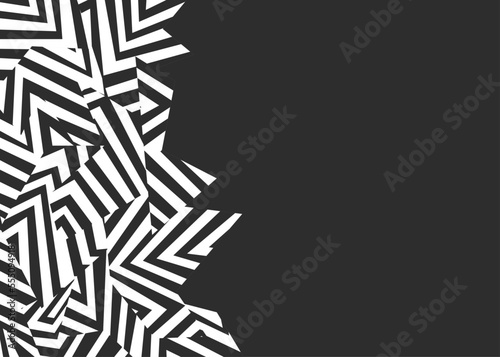 Abstract background with seamless dazzle camouflage pattern and with some copy space area