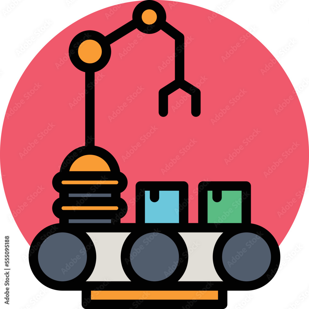 Robotic machine Vector Icon
Robotic machine Vector Icon