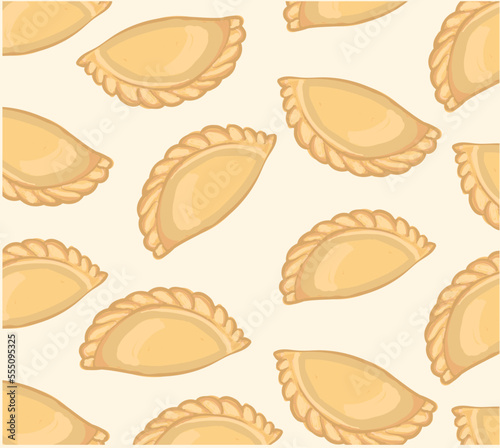 Empanada mexican food vector. Best Mexican Dishes. Latin american food illustration.
