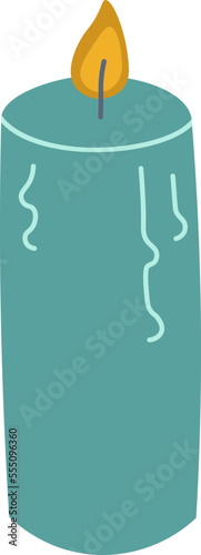 Decorative scented candle flat icon Aromatherapy