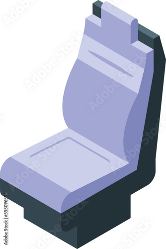 Car seat printing icon isometric vector. Vehicle printer. Model plastic