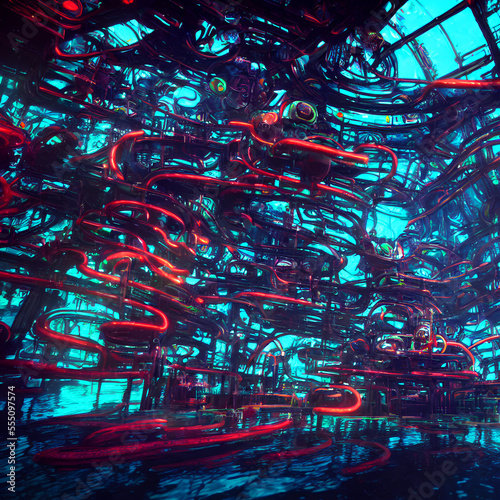 futuristic subaquatic world