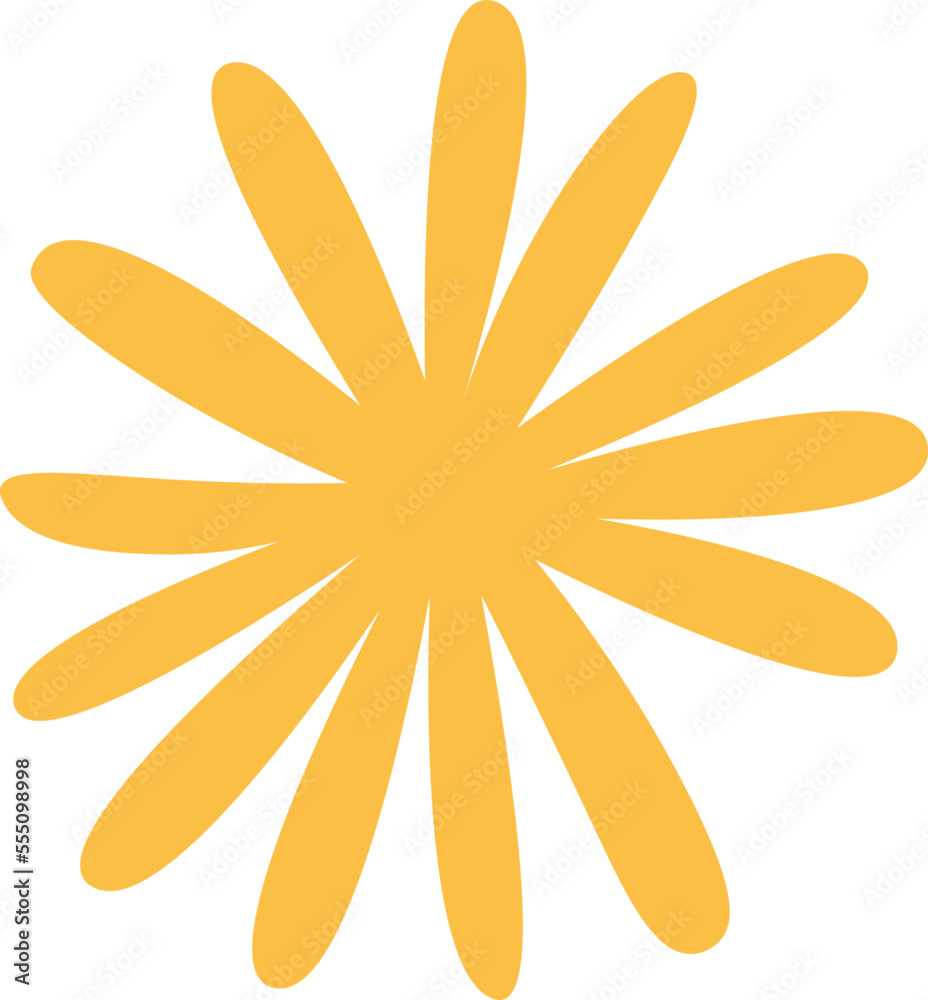 Fototapeta premium Flower decor for thermos flat icon