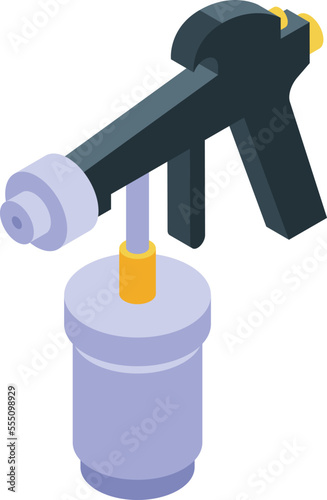 Car paint sprayer icon isometric vector. Service auto. Body gun