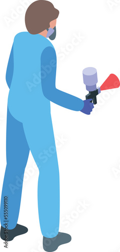 Service painter icon isometric vector. Car paint. Work coating