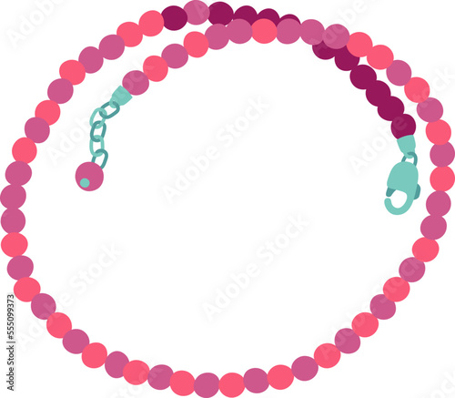 Styling beaded necklaces flat icon Trendy accessory