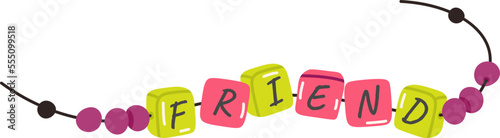 Handmade bracelet flat icon Stylish accessory