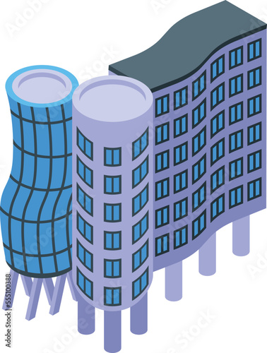 Culture center icon isometric vector. Republic landmark. Country food