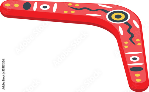 Aborigin boomerang icon isometric vector. Ethnic culture. Native tribe