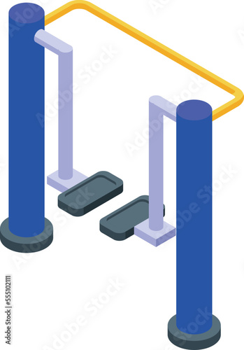 Training leg equipment icon isometric vector. Street workout. Sport park