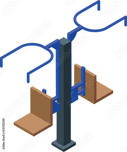 Sport seat hand icon isometric vector. Street workout. Area urban