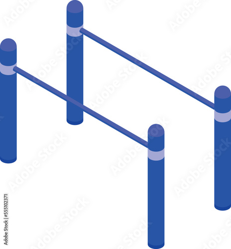Urban bars icon isometric vector. Street workout. Muscle training
