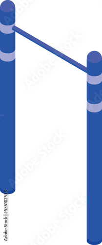 Horizontal bar icon isometric vector. Street workout. Urban area