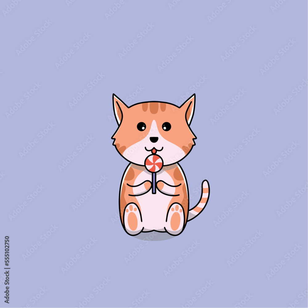 cute cat is licking candy cute cat is licking candy