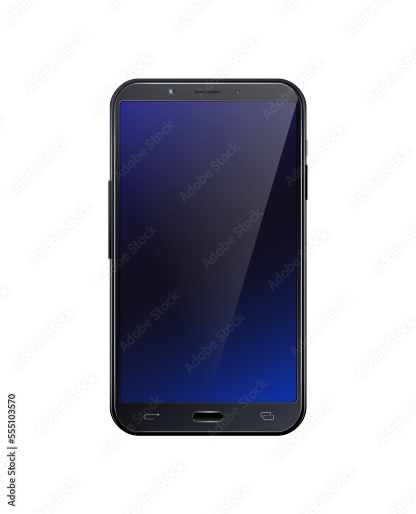 Realistic Rounded Smartphone Composition Realistic Rounded Smartphone Composition