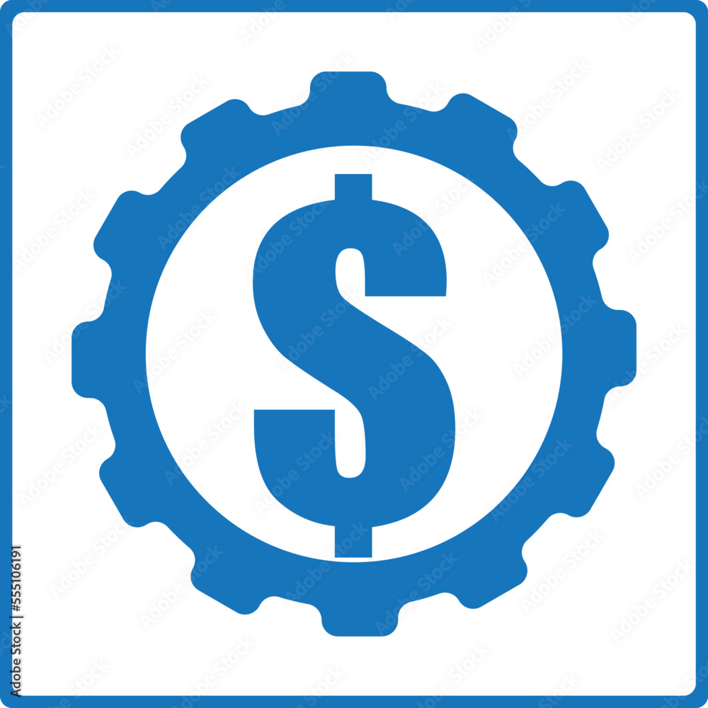 Finance icon, economy management icon blue vector Finance icon, economy management icon blue vector