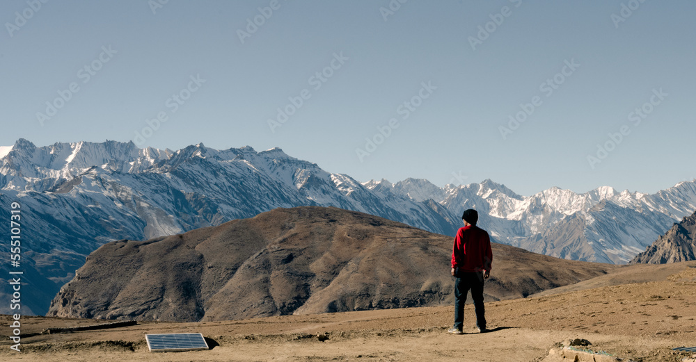 View of Himalayas from Komic Village, Spiti, Himachal Pradesh