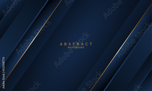dark blue luxury premium background and gold line.