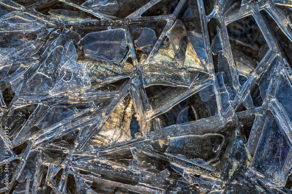Close up of frozen ice Close up of frozen ice