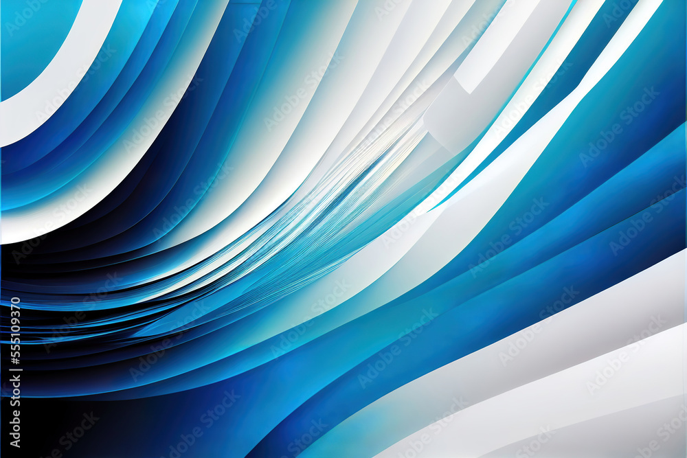 beautiful modern blue and white stripes and geometric shapes as futuristic abstract background, made with generative ai beautiful modern blue and white stripes and geometric shapes as futuristic abstract background, made with generative ai