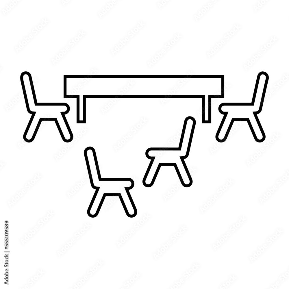 Chair table icon Chair table icon
