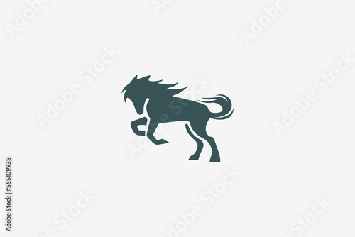 Illustration vector graphic of horse attack standing