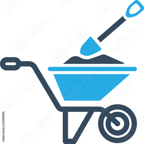 Wheelbarrow Vector Icon
