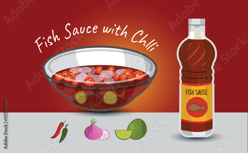 Thai food chili fish sauce Thai style food seasoning salty ingredients